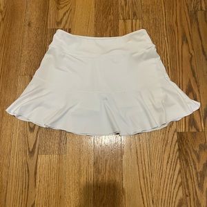 White tennis skirt with built in shorts